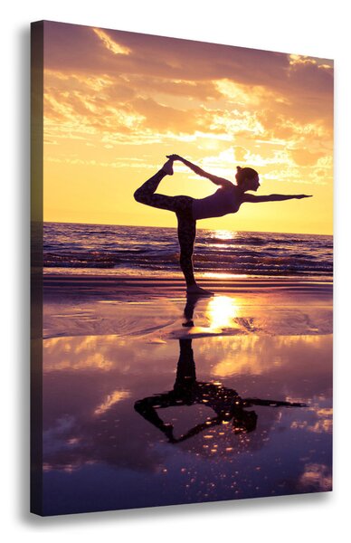 Print pe canvas Yoga pe plajă