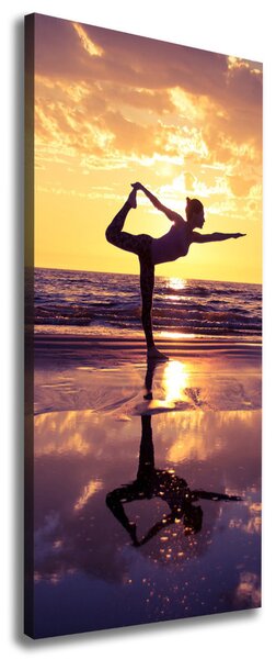 Print pe canvas Yoga pe plajă