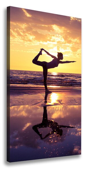 Print pe canvas Yoga pe plajă