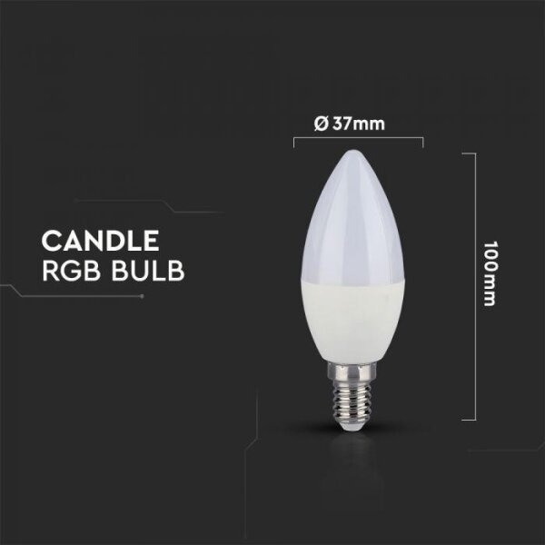 Bec LED RGB dimabil E14/3,5W/230V 6400K + telecomandă