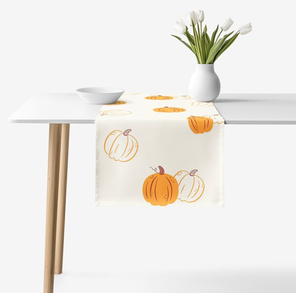 Goldea napron de masă 100% bumbac - dovleci de toamnă 35x120 cm