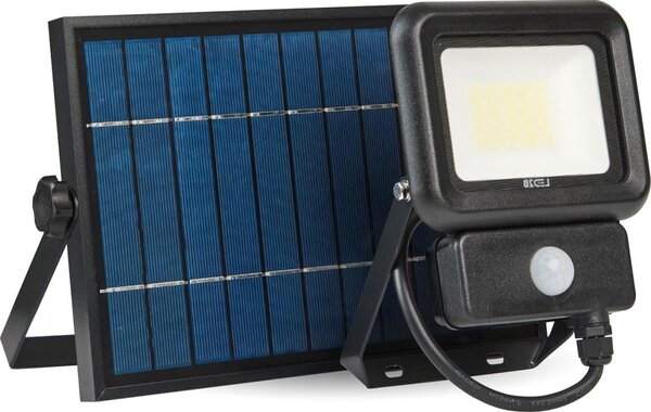 Proiector LED solar de exterior cu senzor LED/20W/3,7V 6500K IP65 4400 mAh