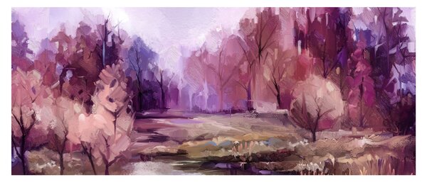 Tablou - Peisaj de toamnă - pictură (120x50 cm)