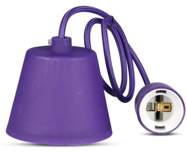 Lustră pe cablu 1xE27/60W/230V purpurie