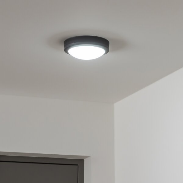 Plafonieră LED de exterior Brilagi LED/13W/230V d. 17 cm IP54 antracit