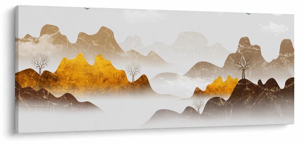 Tablou - Munții în ceață (120x50 cm)