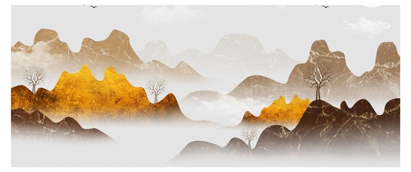Tablou - Munții în ceață (120x50 cm)