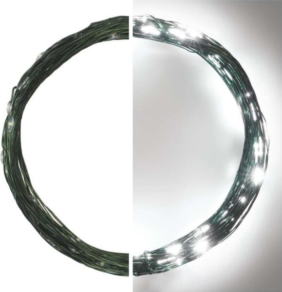 Ghirlandă LED pentru exterior, 75 LED-uri, 12,5 m, IP44, alb rece