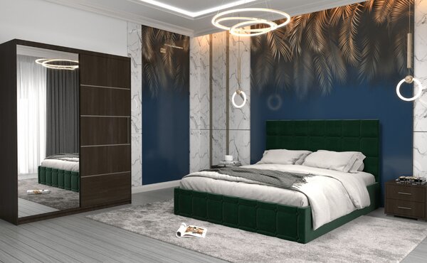 Set dormitor Royal, Wenge/Verde