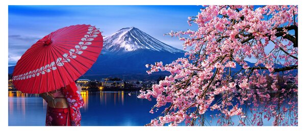 Tablou - cu privire la munte - Japonia (120x50 cm)