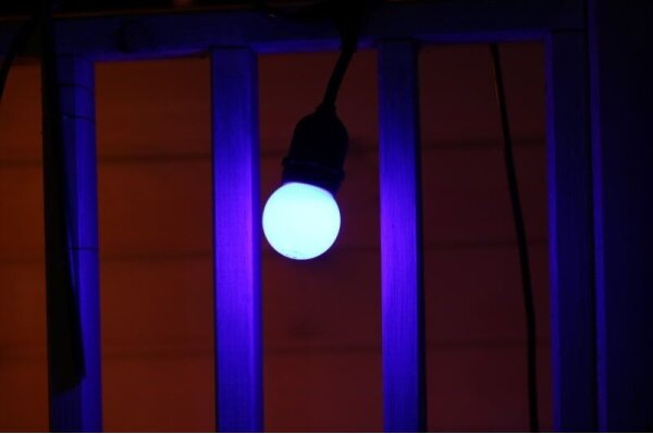 SET 2x bec LED PARTY E27/0,5W/36V albastru