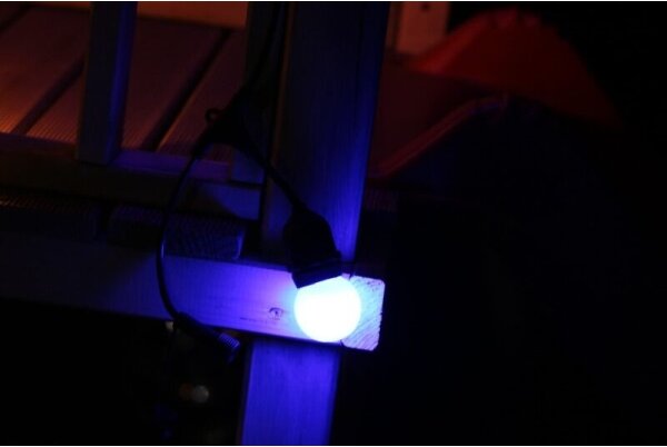 SET 2x bec LED PARTY E27/0,5W/36V albastru