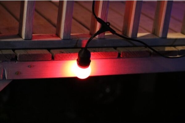 SET 2x bec LED PARTY E27/0,5W/36V roșu