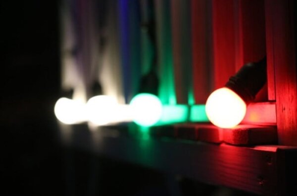 SET 2x bec LED PARTY E27/0,5W/36V roșu