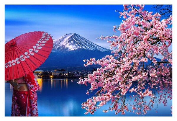 Tablou - cu privire la munte - Japonia (90x60 cm)