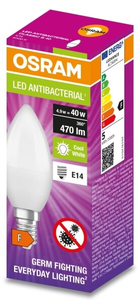 Bec LED antibacterian B40 E14/4,9W/230V 4000K Osram