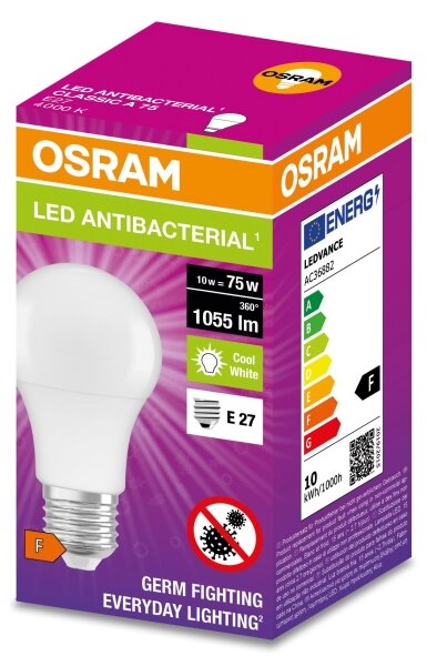 Bec LED antibacterian A75 E27/10W/230V 4000K Osram