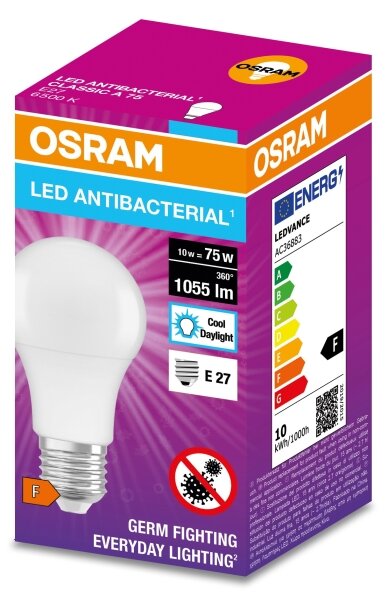 Bec LED antibacterian A60 E27/10W/230V 6500K Osram