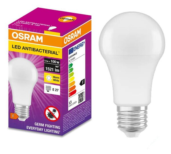 Bec LED antibacterian A60 E27/13W/230V 2700K Osram