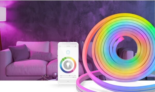 Nedis WIFILN51CRGB-LED RGB bandă LED 6m 32W/230V Wi-Fi IP65 + DO