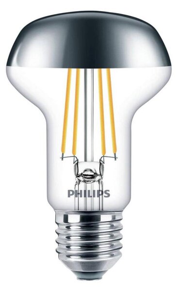 Bec LED cu cap sferic oglindit Philips DECO E27/4W/230V 2700K