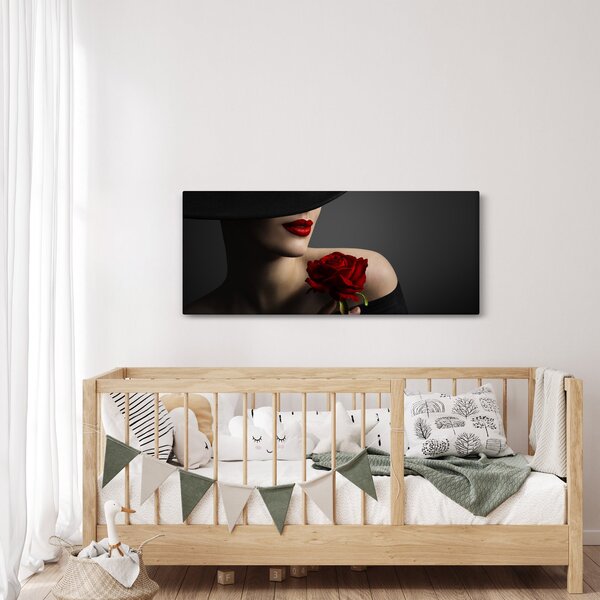 Tablou - Femeia cu flori (120x50 cm)