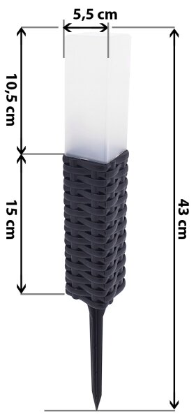 Lampă LED solară RABBIA LED/1,2V 300 mAh IP44