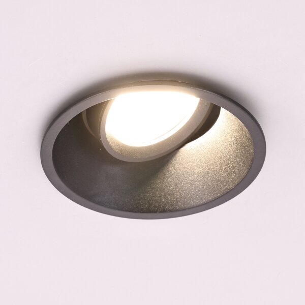 Plafonieră încastrată EYE 1xGU10/25W/230V rotundă neagră