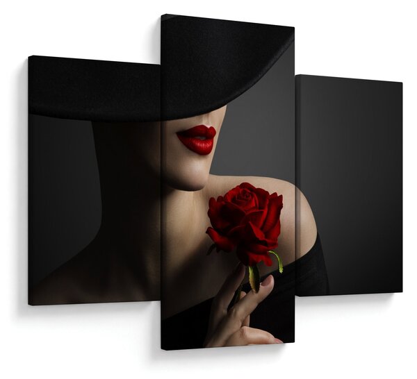 Tablou - Femeia cu flori (90x60 cm)