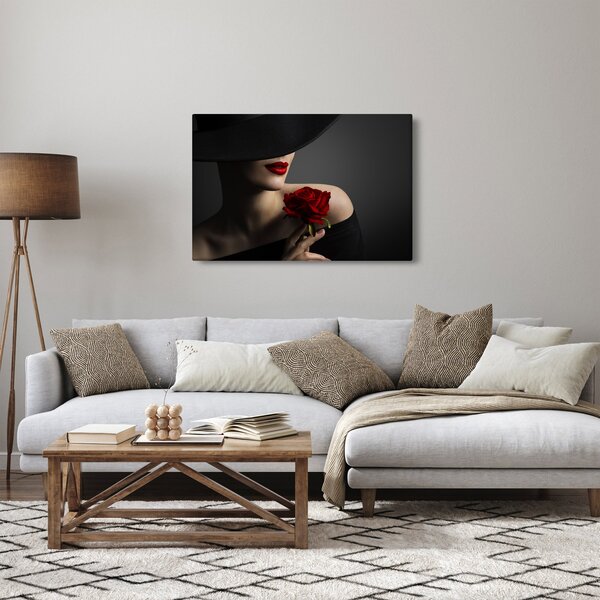 Tablou - Femeia cu flori (90x60 cm)