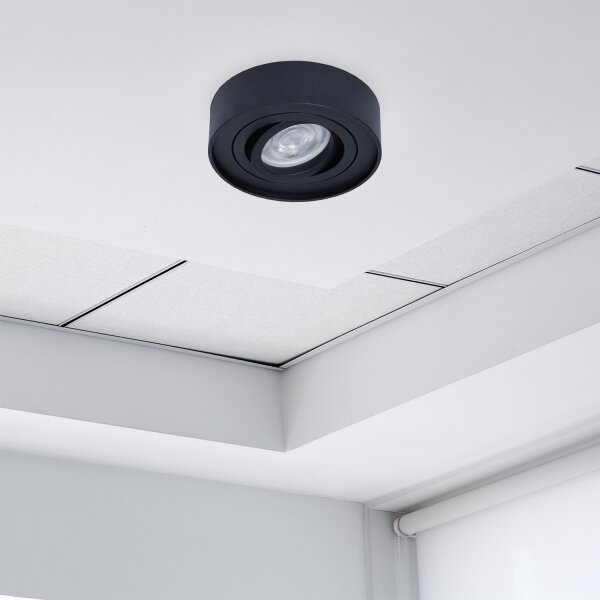 Spot LED încastrat NUSA 1xGU5,3/MR16/50W/12V rotund negru