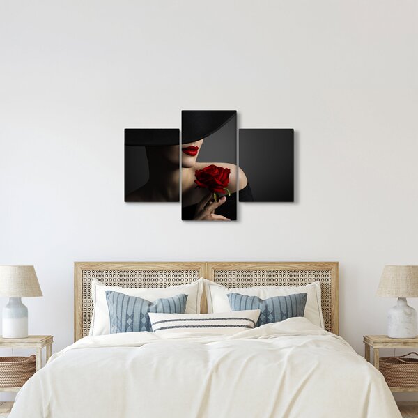 Tablou - Femeia cu flori (90x60 cm)
