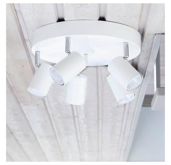 ByRydens 4200730-5002 - Plafonieră CORRECT cu 5 spoturi GU10/7W/230V, albă