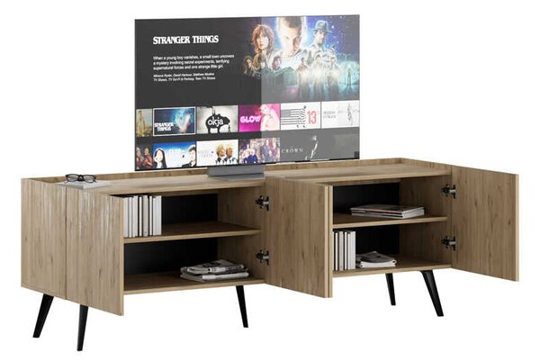 Comoda TV Adore Luna, Stejar, 180x63x42 cm