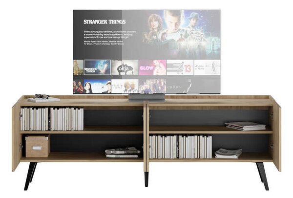 Comoda TV Adore Luna, Stejar, 180x63x42 cm