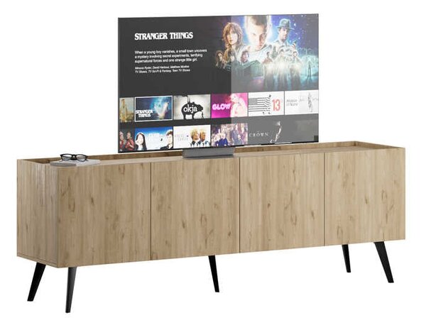 Comoda TV Adore Luna, Stejar, 180x63x42 cm