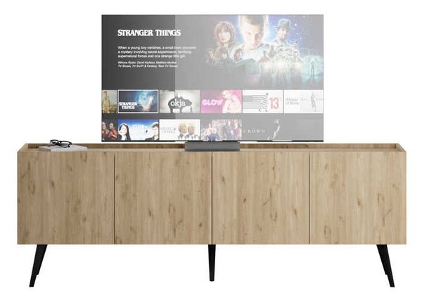 Comoda TV Adore Luna, Stejar, 180x63x42 cm