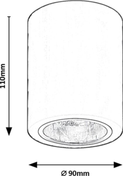 Rabalux 2055 - Lampă spot KOBALD, 1xE27/25W/230V, negru