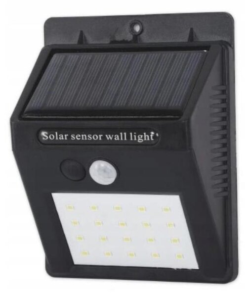 Aplica solară de perete cu senzor LED/0,55W/3,7V 1200 mAh IP65