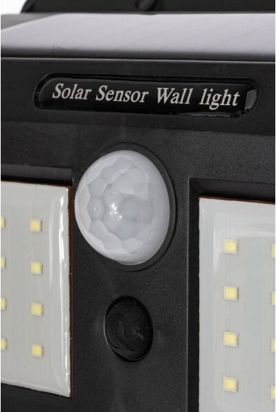 Aplică solară de perete cu LED și senzor, 1,2W/3,7V, 1200 mAh, IP44