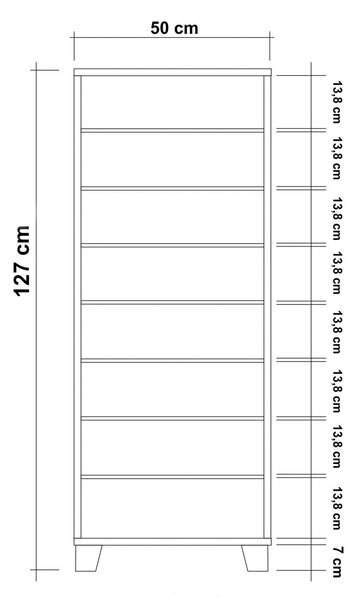 Pantofar Filinta Kapak 6, Alb, 127x38x50 cm