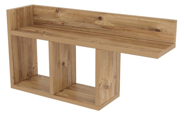 Raft de perete Room, Alb - Gri - Stejar - Galben, 72x37x18 cm
