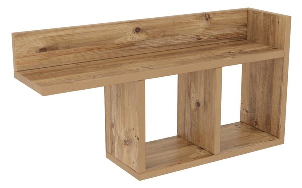 Raft de perete Room, Alb - Gri - Stejar - Galben, 72x37x18 cm