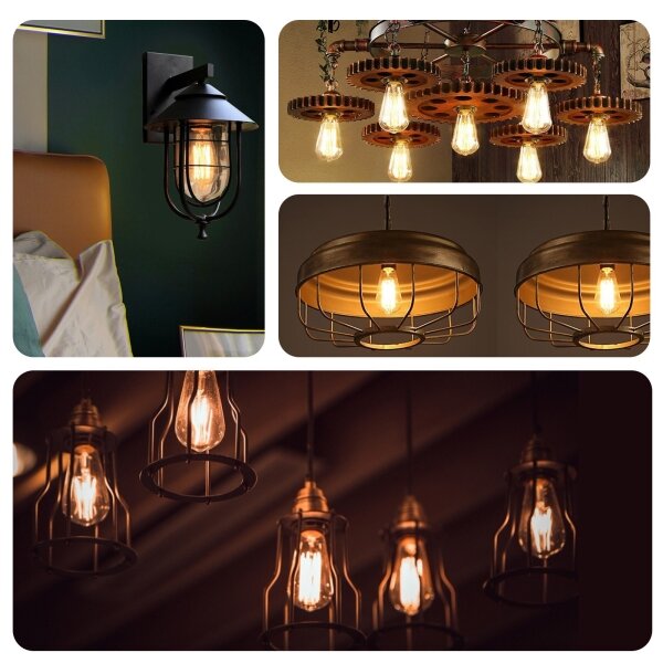 Bec LED ST64 E27/4W/230V 2200K Aigostar