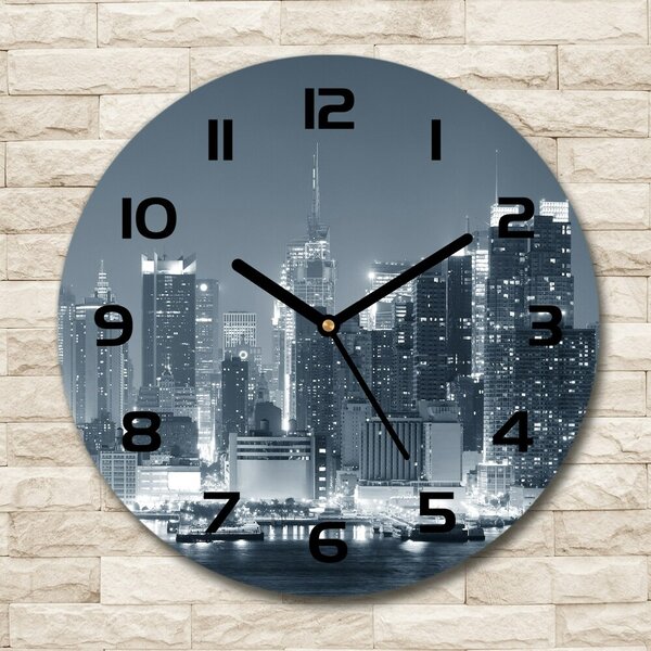 Ceas perete din sticlă rotund Manhattan New York City