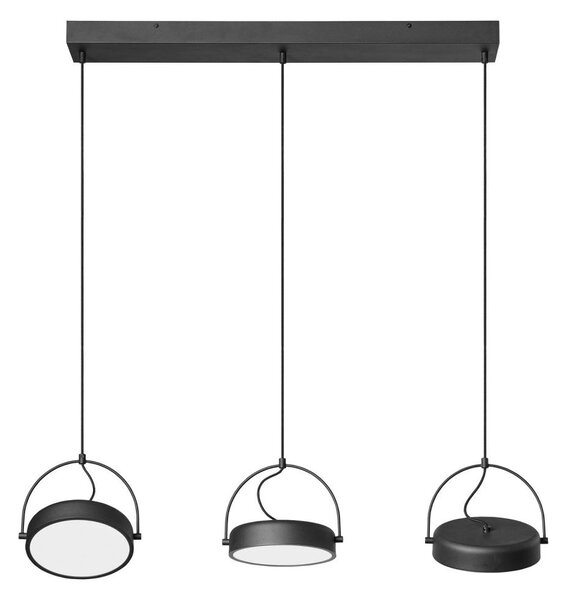 Osram - Lustră LED suspendată pe cablu DECOR PUCK, 3 x LED, 12 W, 230 V, CRI 90, negru