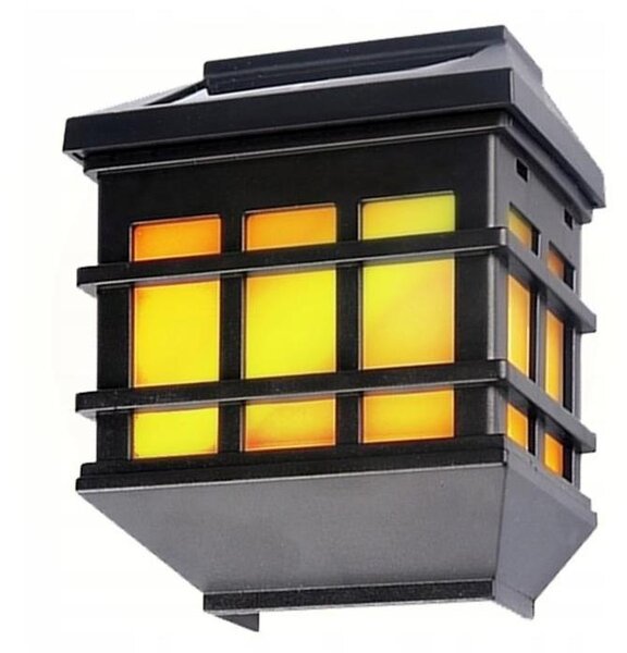 Lampă LED solară de perete cu senzor de amurg, 1,2 V, 600 mAh, IP44