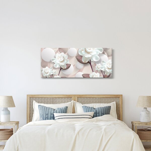 Tablou - Flori de trandafir (120x50 cm)