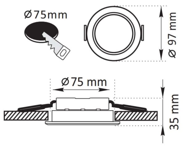 Corp de iluminat LED încastrat ZOE LED/4,8W/230V alb