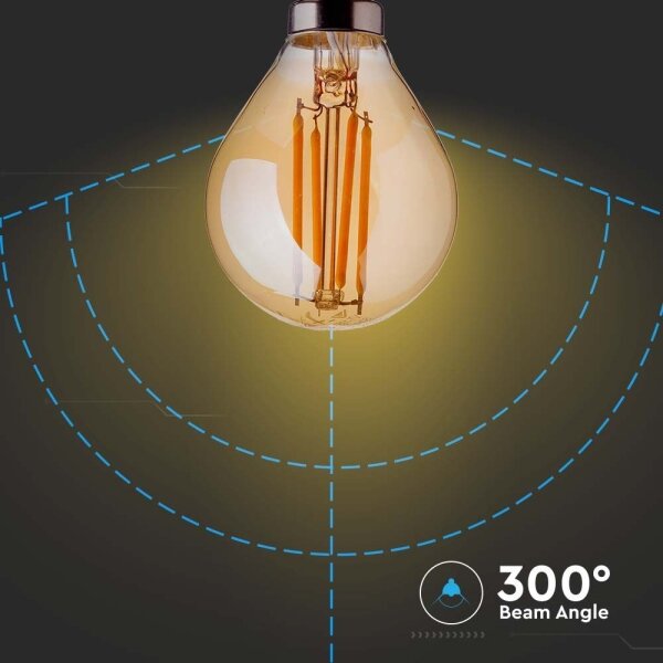 Bec LED FILAMENT AMBER P45 E14/4W/230V 2200K